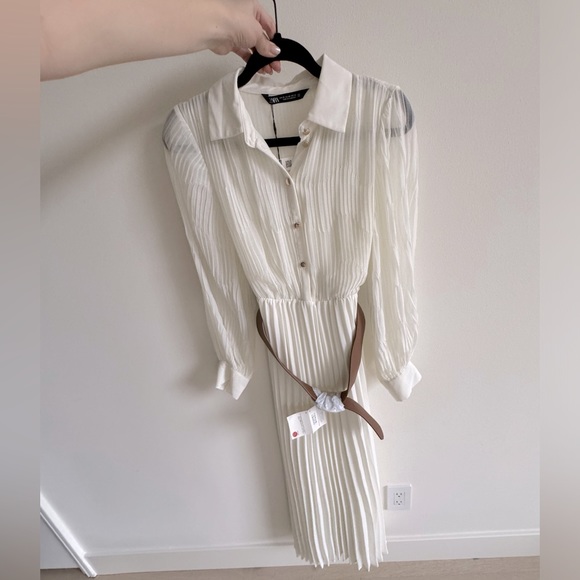 ZARA Pleated Shirtdress - Picture 7 of 12